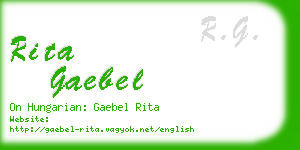 rita gaebel business card